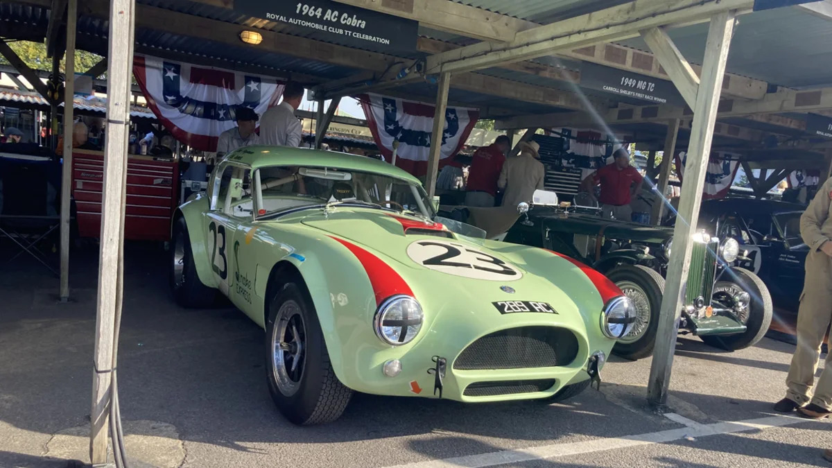 1964 AC Cobra in pale green