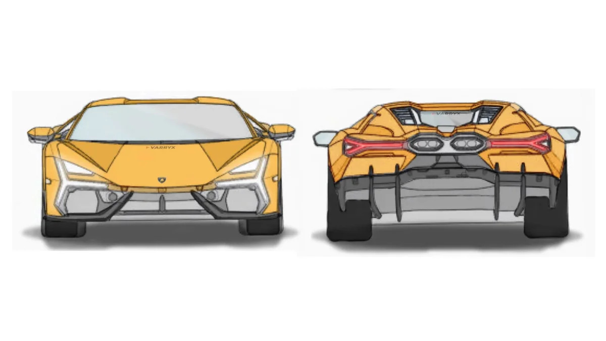 Lamborghini V12 Hybrid Patent Images – Colored by Varryx