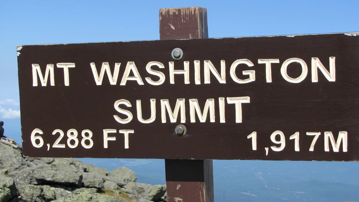 Mt. Washington summit sign