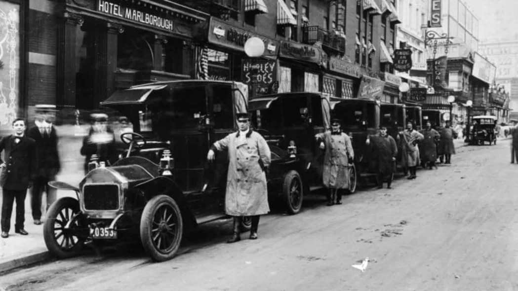 1910 Darracq taxis, New York, c1910.