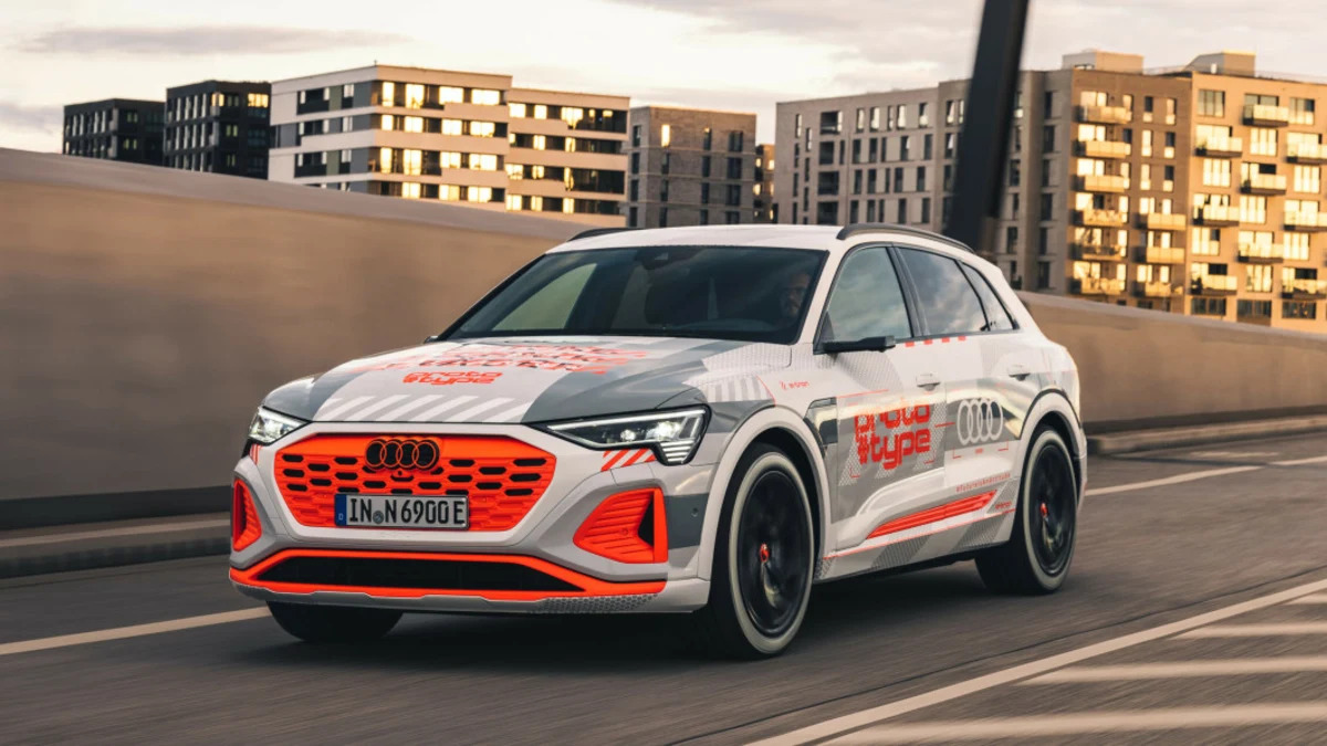 Audi E-Tron possible prototype shows up in electric German rally