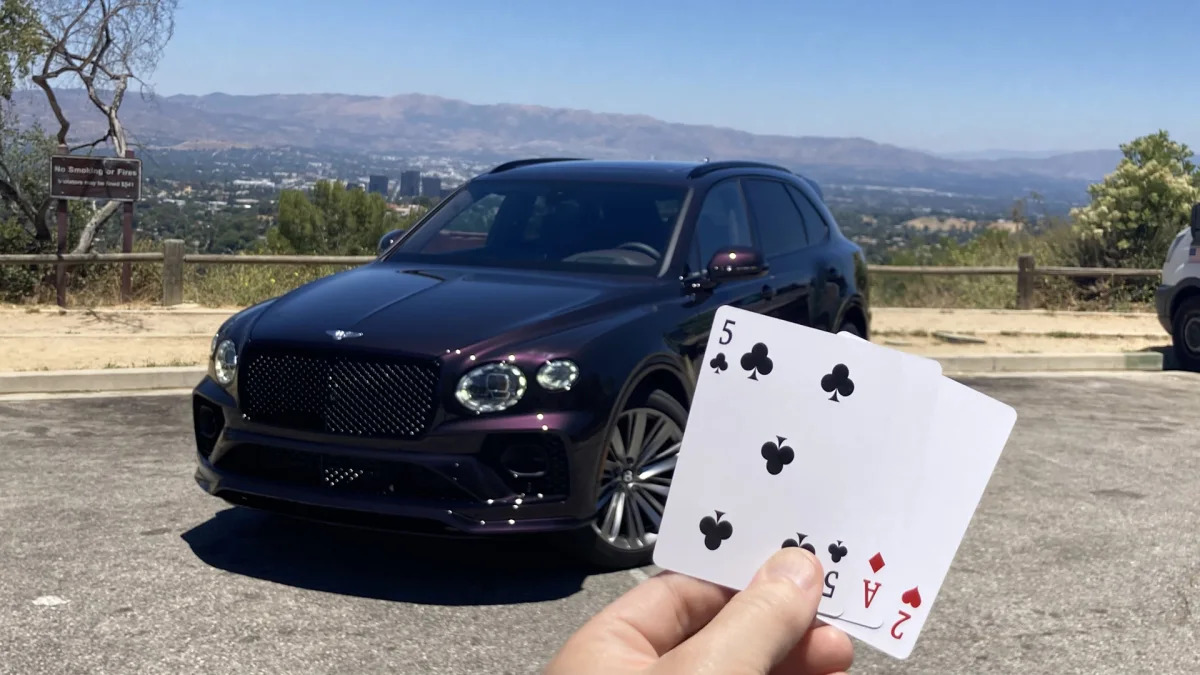 Bentley Bentayga Speed with poker hand