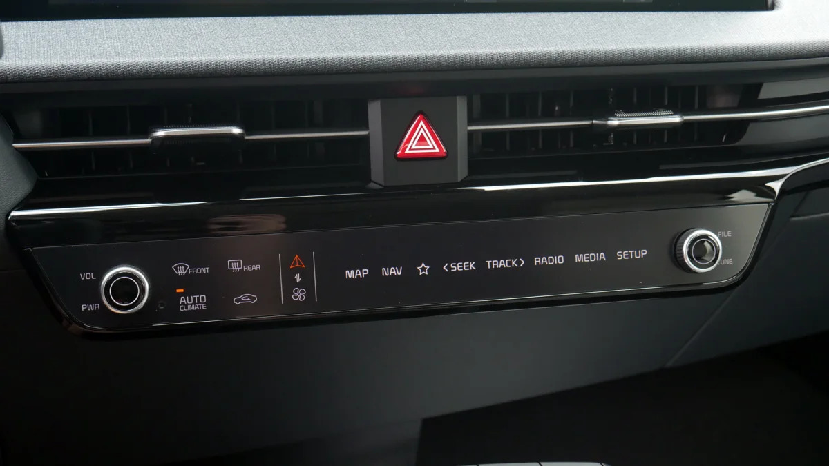 Kia EV6 Wind RWD dual function menu buttons infotainment
