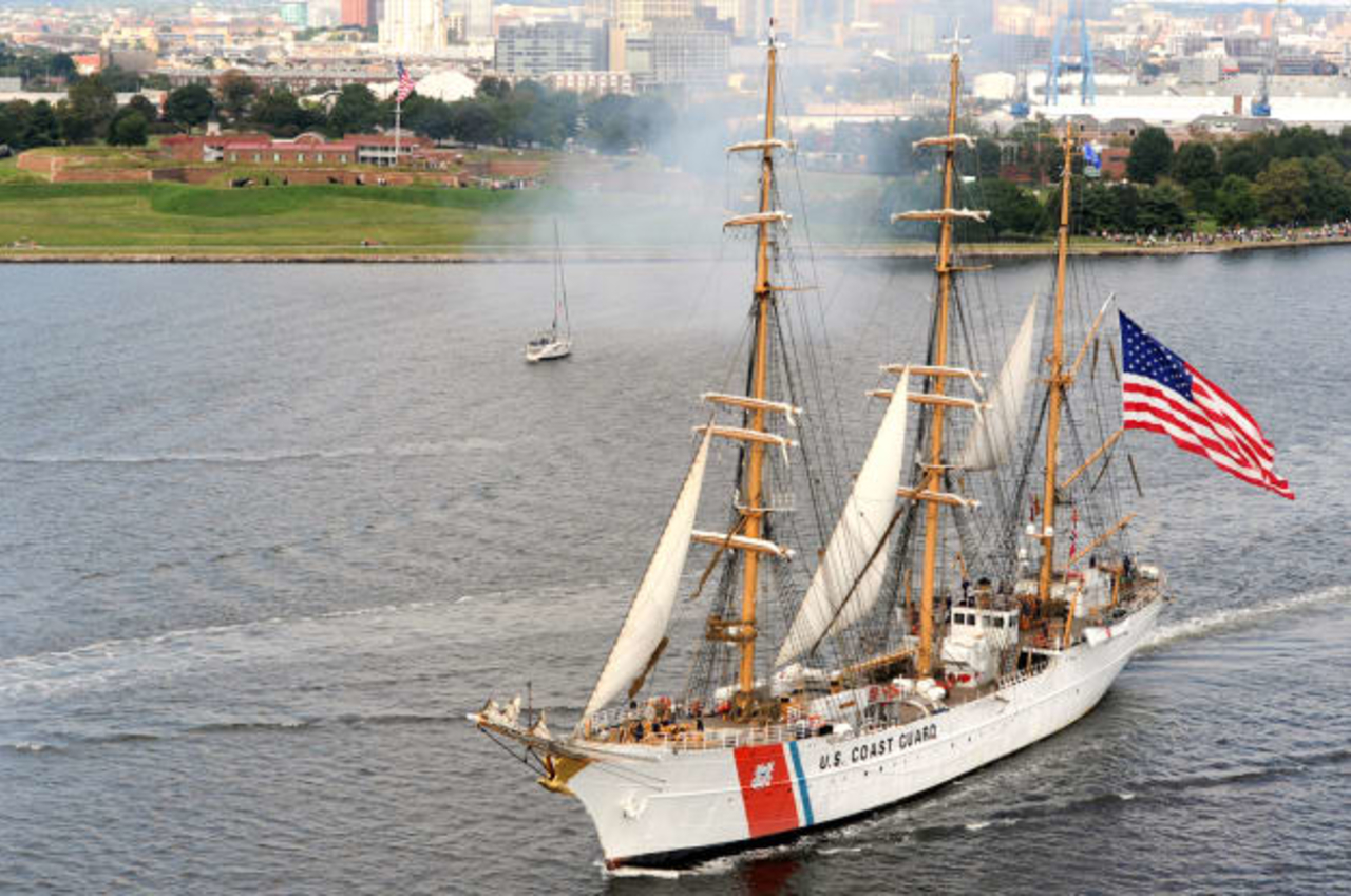 USCG Coast Guard US Coast Guard Barque Eagle Star Spangled 200 Baltimore Maryland Fritts