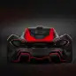McLaren Special Operations P1 red and black livery rear