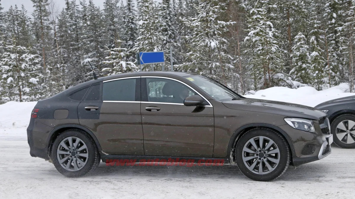 2017 Mercedes-Benz GLC Coupe brown prototype front profile