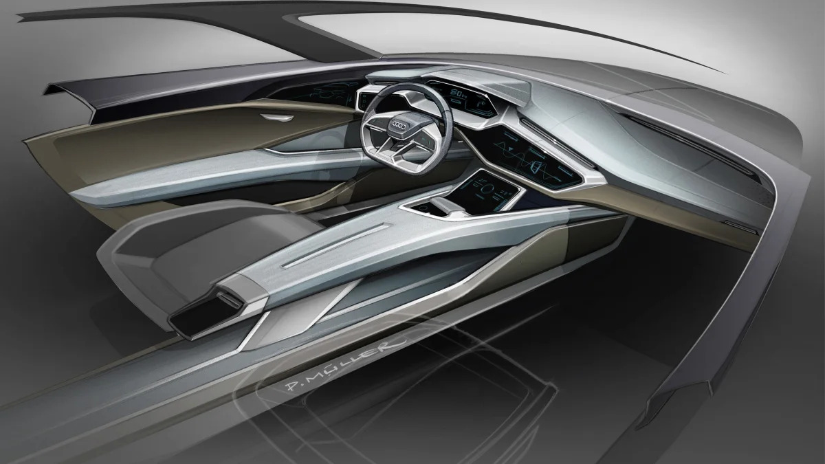 Audi e-tron quattro concept drawing interior