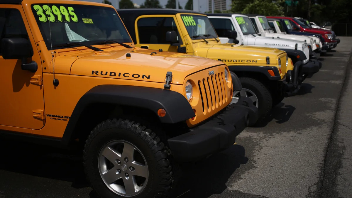 A Jeep Dealership Ahead Of Motor Vehicle Sales