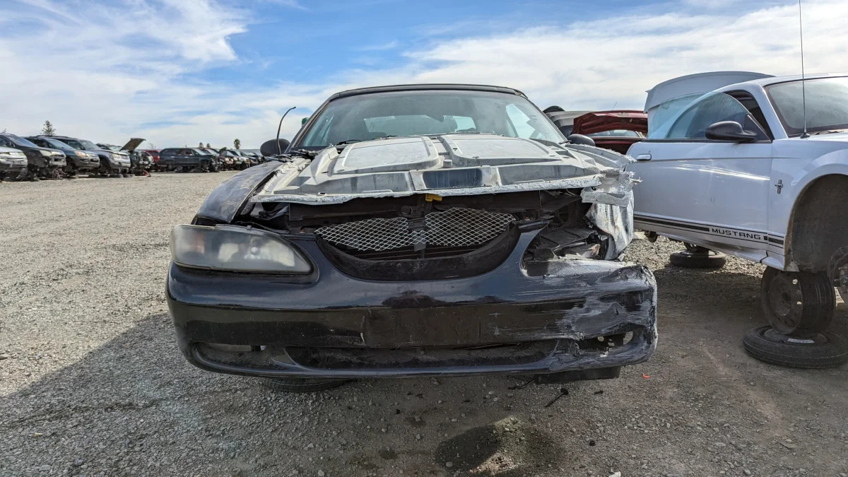 32 - 1997 Ford Mustang GT in California junkyard - photo by Murilee Martin