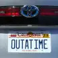 OUTATIME license plate