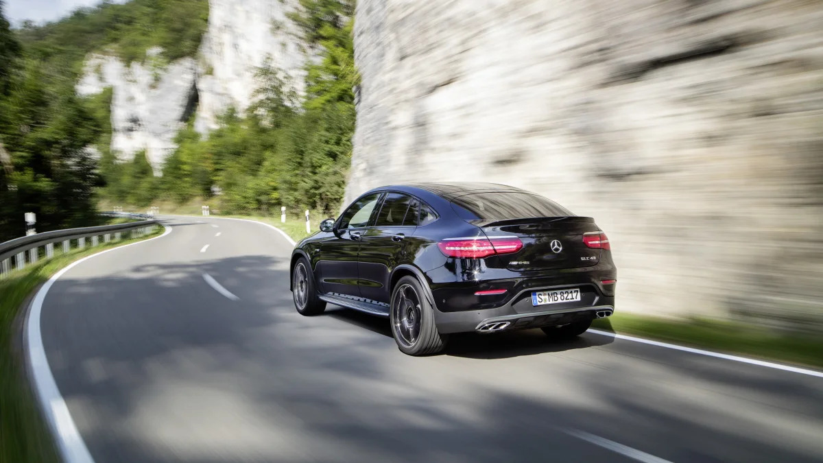 Mercedes-AMG GLC43 Coupe Driving Rear Exterior