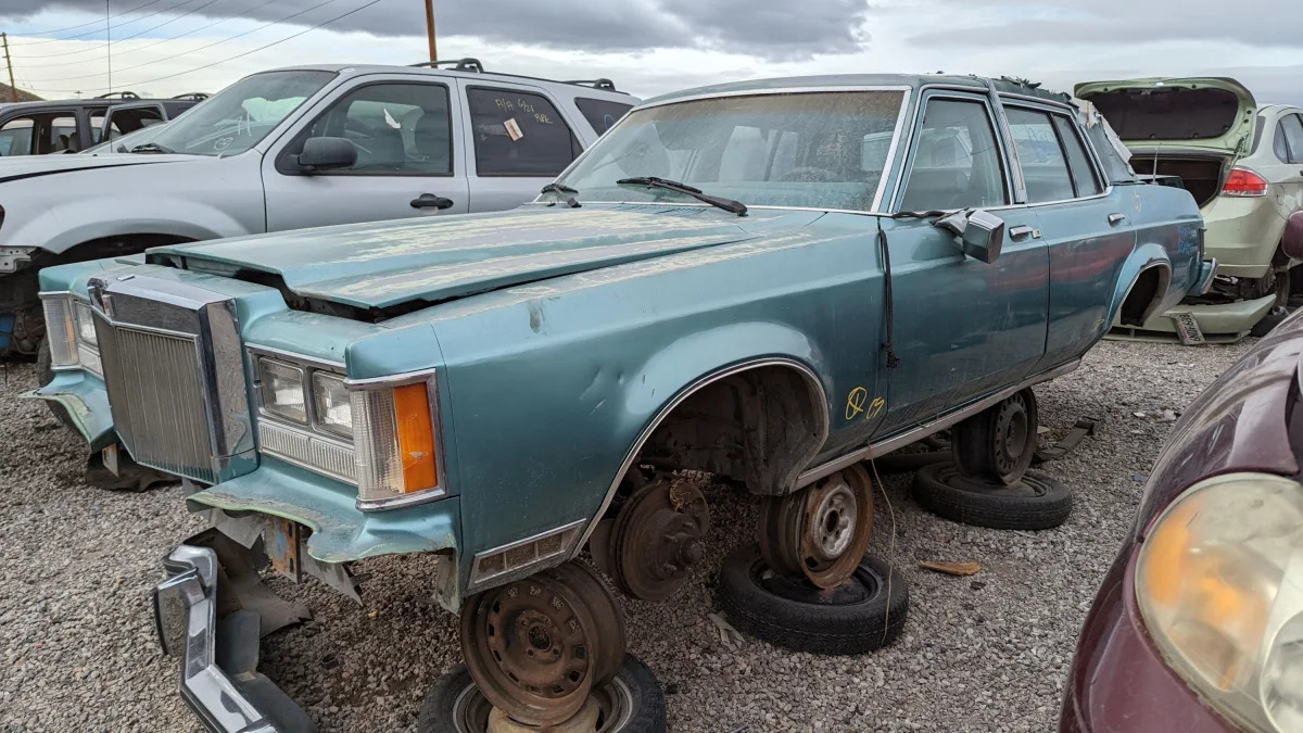 32 - 1979 Lincoln Versailles in Nevada junkyard - photo by Murilee Martin