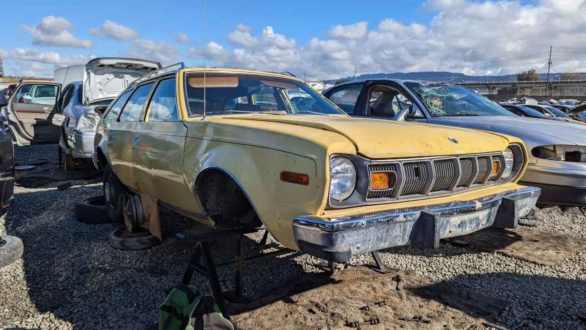 24 - 1977 AMC Hornet wagon in California junkyard - photo by Murilee Martin