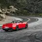 2024 Ford Mustang GT Convertible on Angeles Crest before a lowered G37 drive by