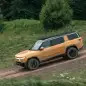 Rivian R1S action downhill