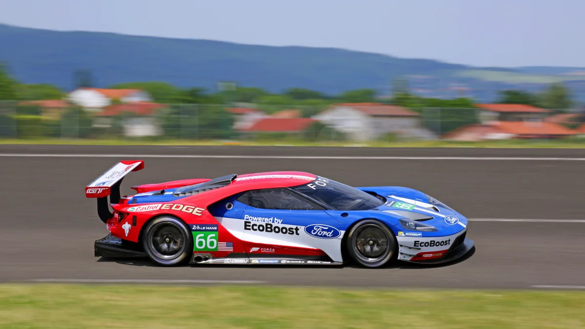 Ford GT LM GTE Pro on track side front 3/4