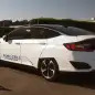 Honda FCEV hydrogen fuel cell electric vehicle rear 3/4