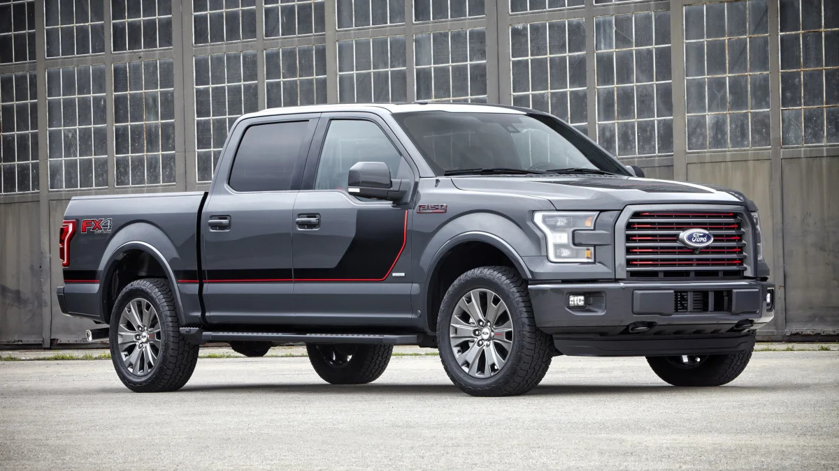 gray 2016 ford-150 lariat appearance package front