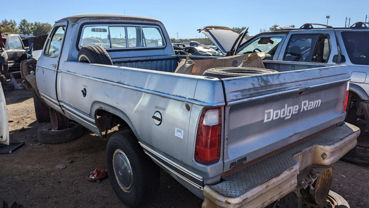 33 - 1980 Dodge D-150 pickup in Colorado junkyard - photo by Murilee Martin