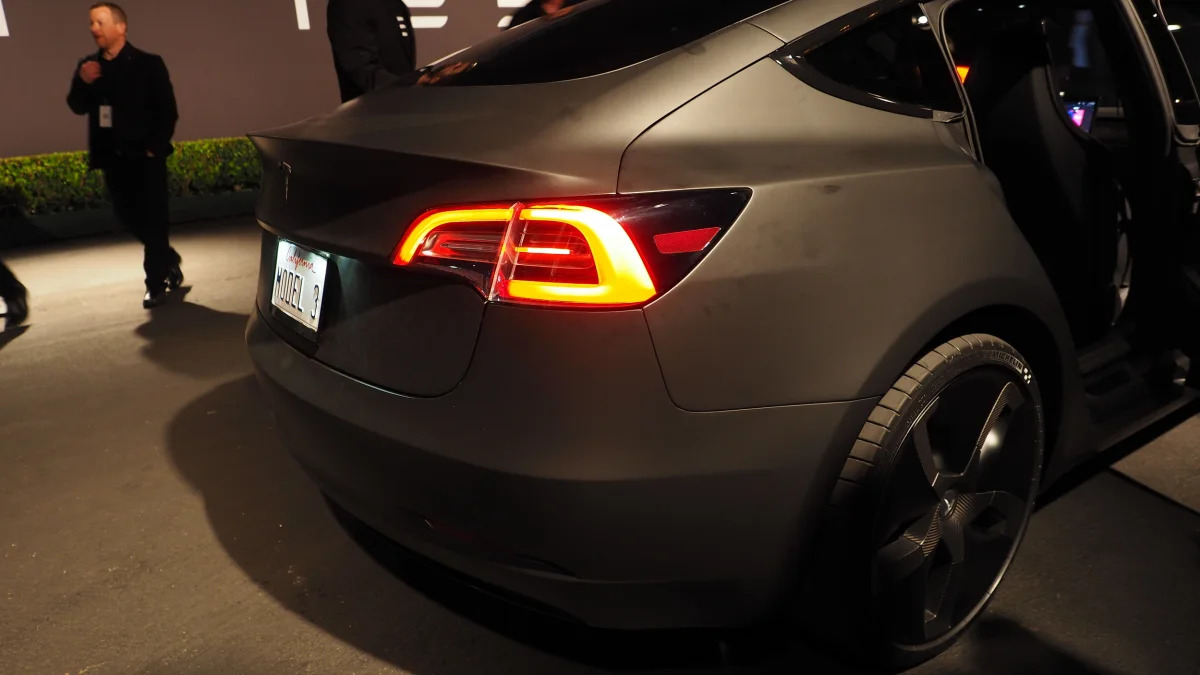 Tesla Model 3 rear lights