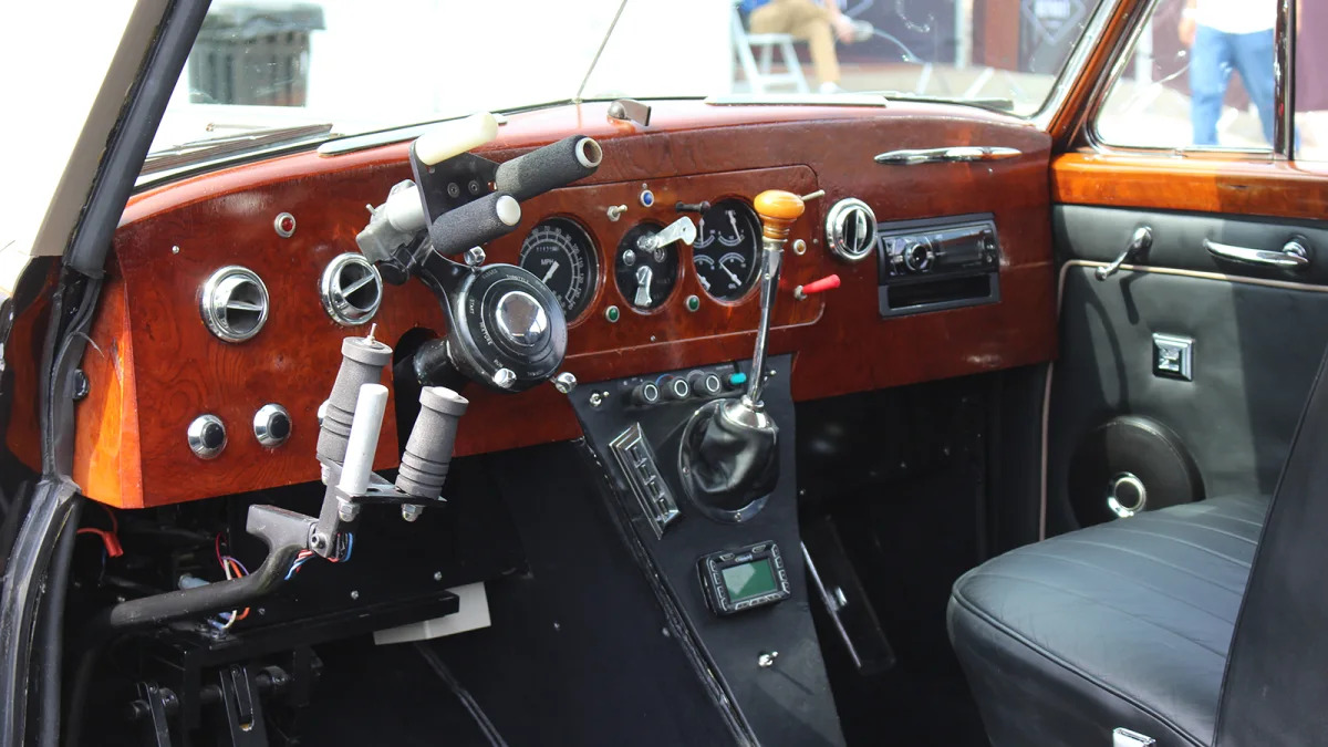 Bentley MK6 interior with hand controls