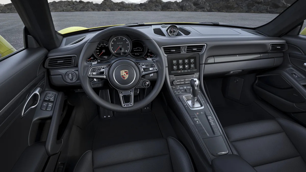 porsche 911 turbo s steering wheel cabin interior