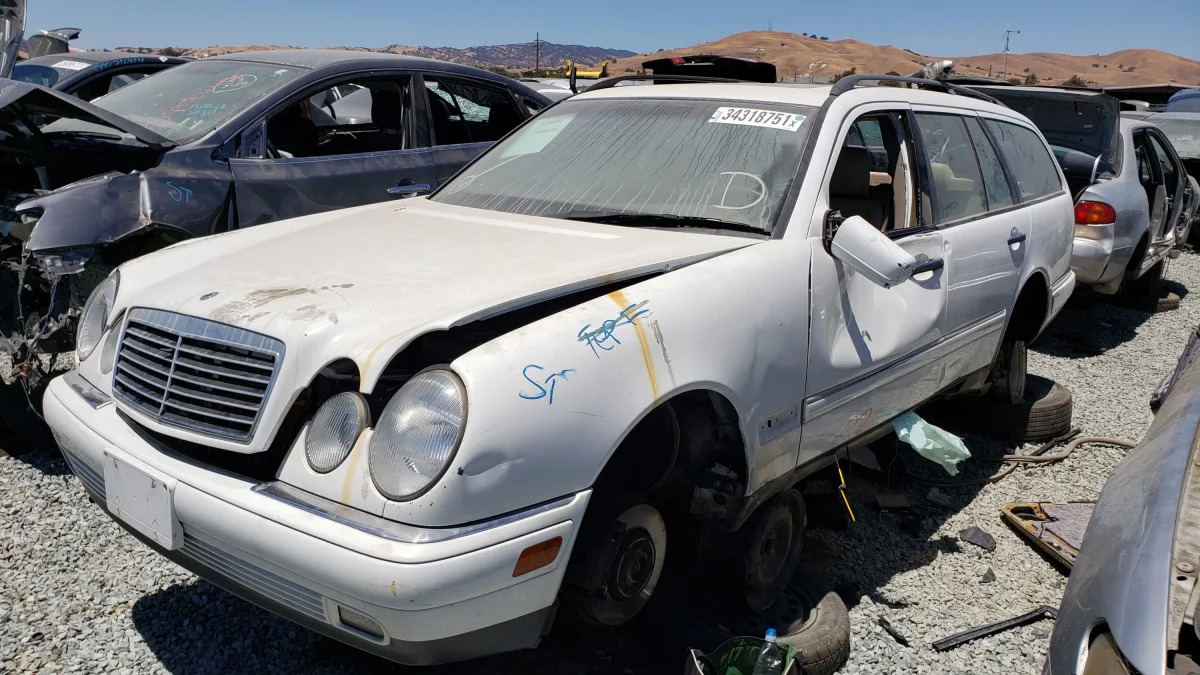 10 - 1999 Mercedes-Benz E320 wagon in Colorado junkyard - Photo by Murilee Martin