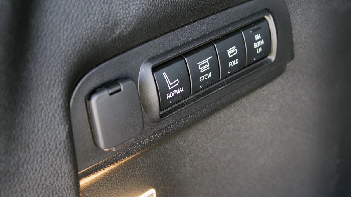 2016 Ford Explorer Sport seat folding controls