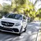 white mercedes gle63 s front palm trees