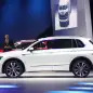 The 2016 Volkswagen Tiguan R-Line, unveiled at Volkswagen's Group Night ahead of the 2015 Frankfurt Motor Show, side view.