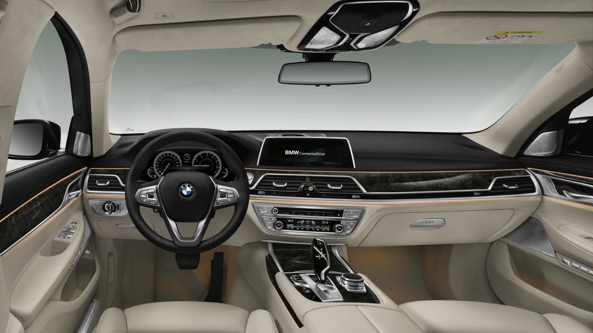 bmw 7 series wood leather luxury cabin