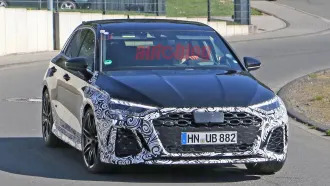 2021 Audi RS 3 shows off fat fenders in spy shots - Autoblog