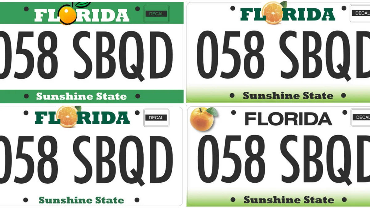 potential Florida license plate designs