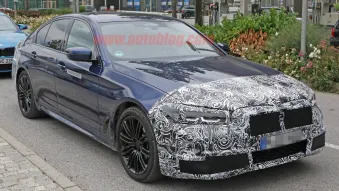 BMW 5 Series plug-in spied