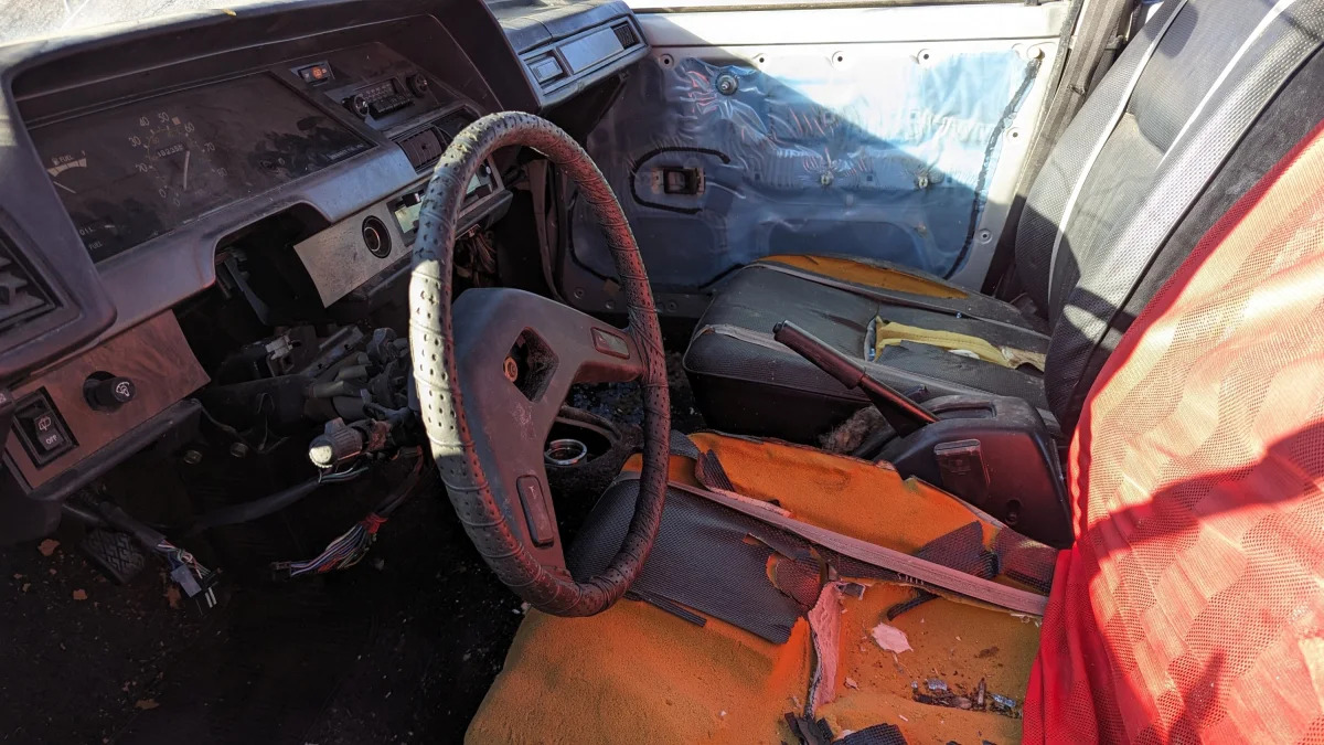 15 - 1980 Toyota Corolla station wagon in Colorado wrecking yard - photo by Murilee Martin