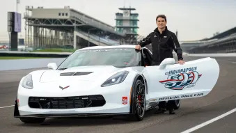 Jeff Gordon and Chevrolet Corvette Z06 pace car at Indy