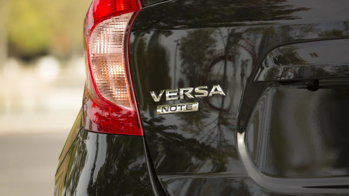 Nissan Versa Note Color Studio rear badge