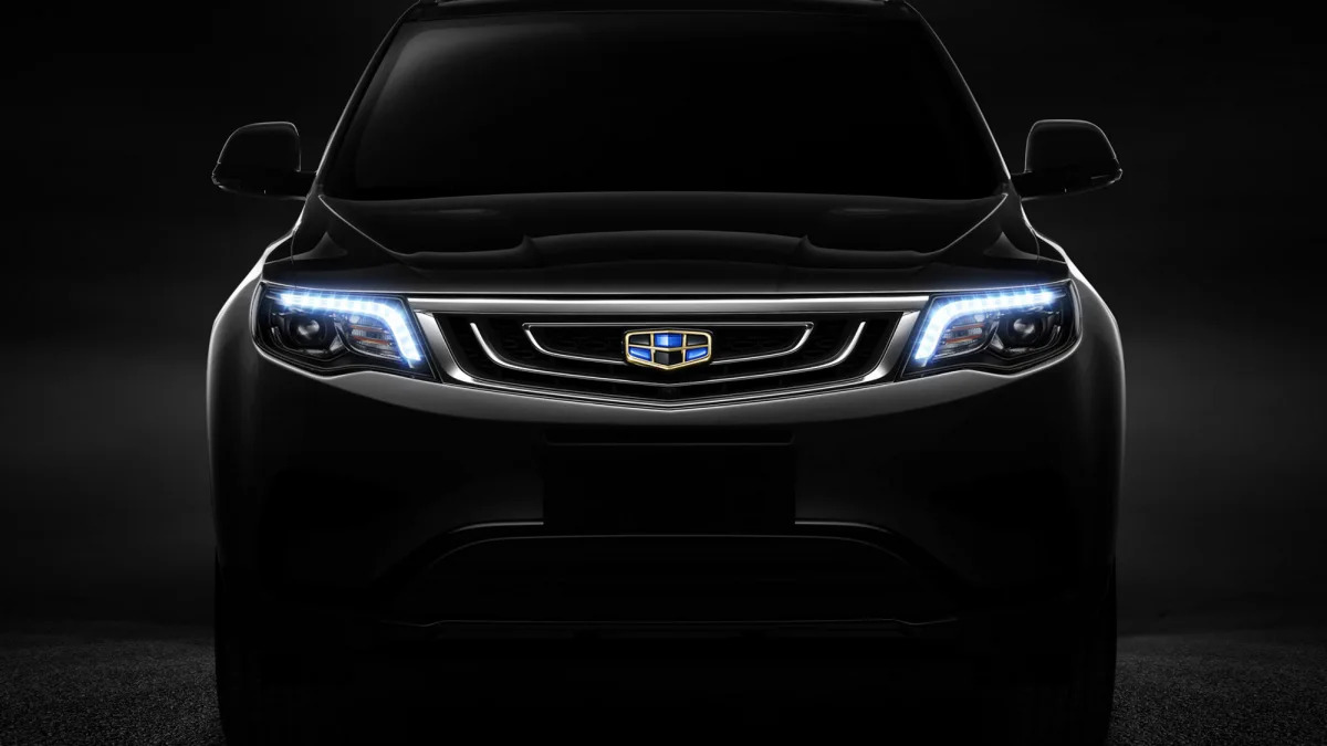 Geely new SUV teaser front