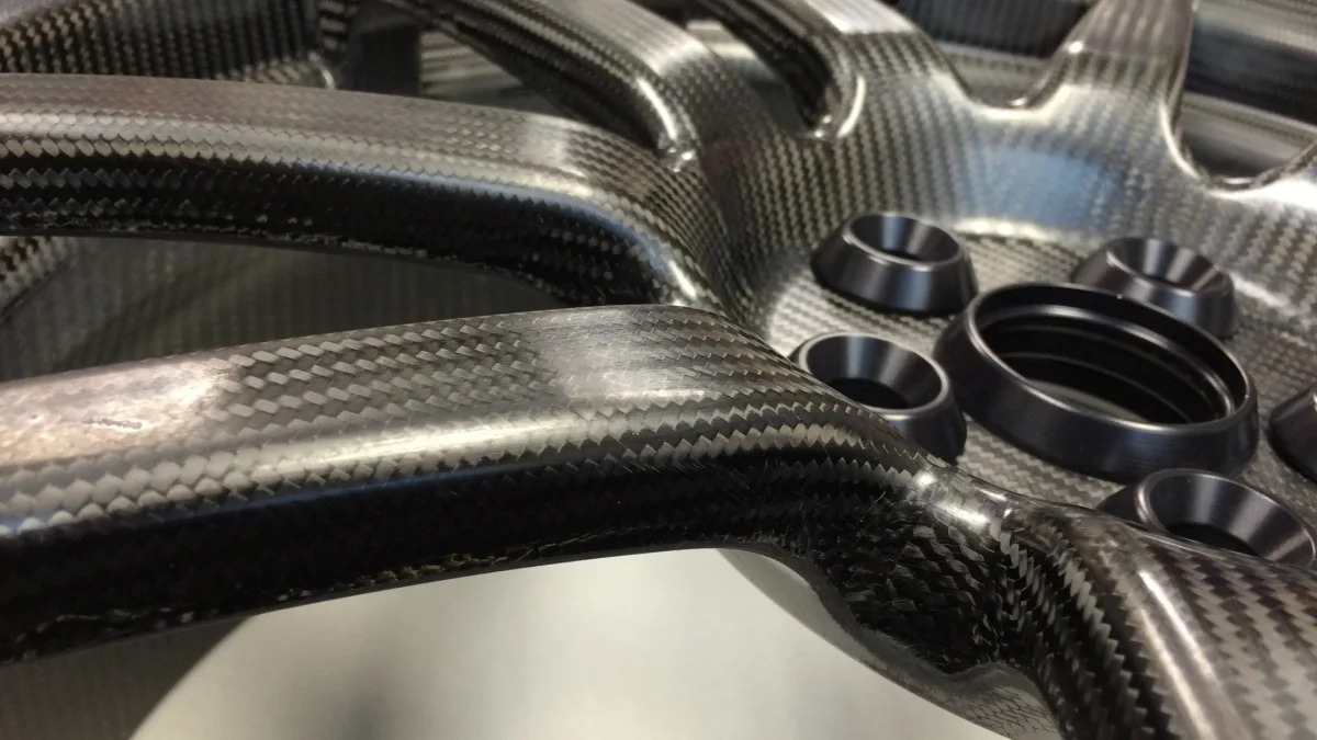 Ford GT carbon-fiber wheel close up