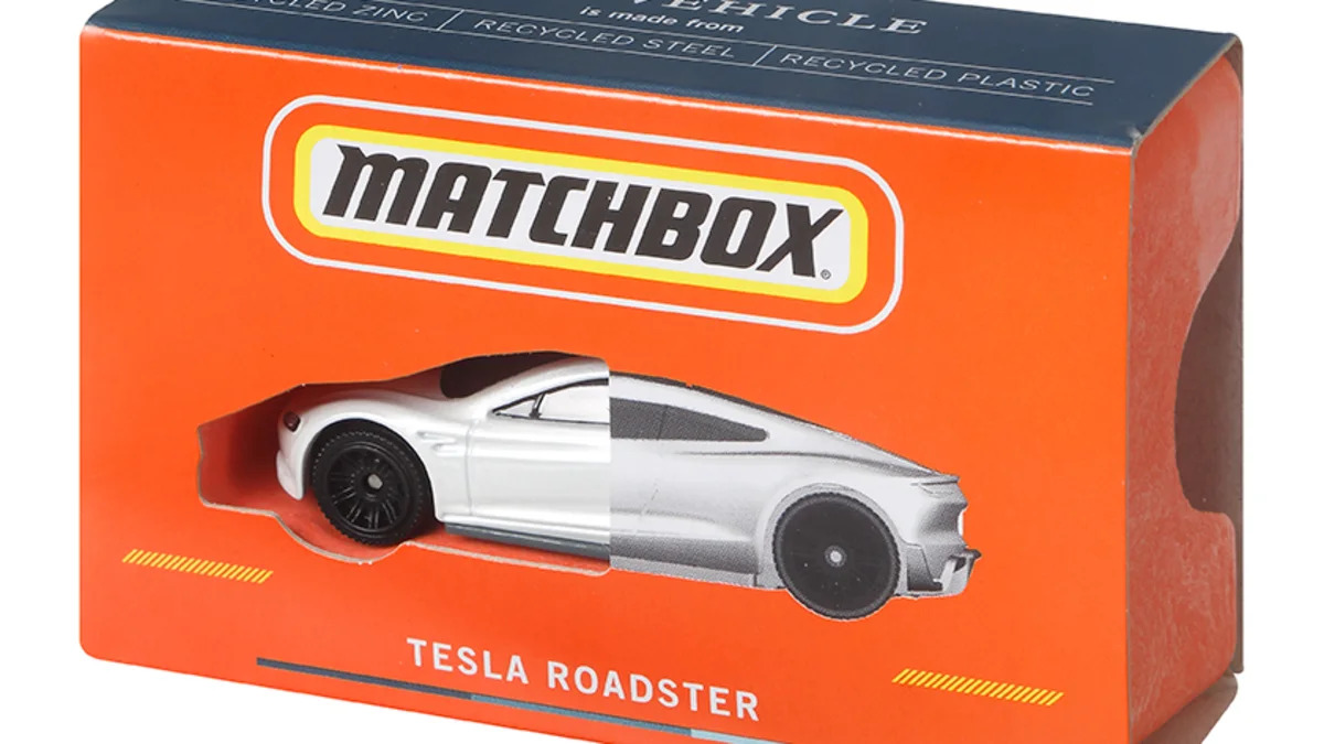 Matchbox Tesla Roadster packaging