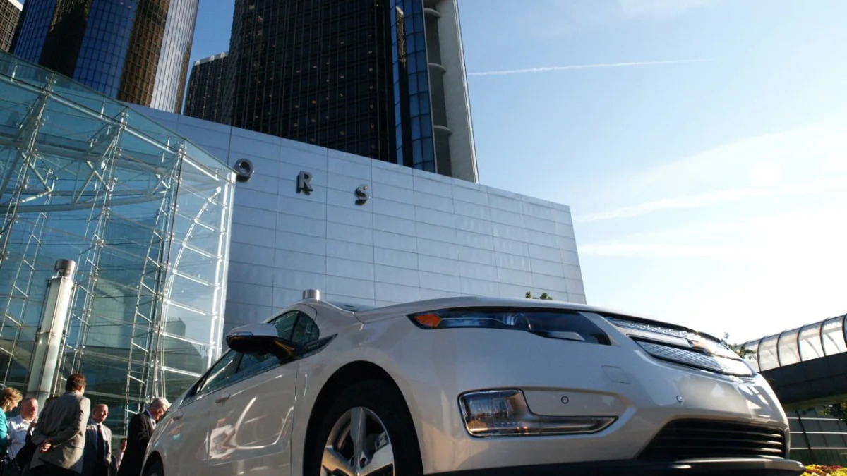 Chevy Volt Charging at the RenCen