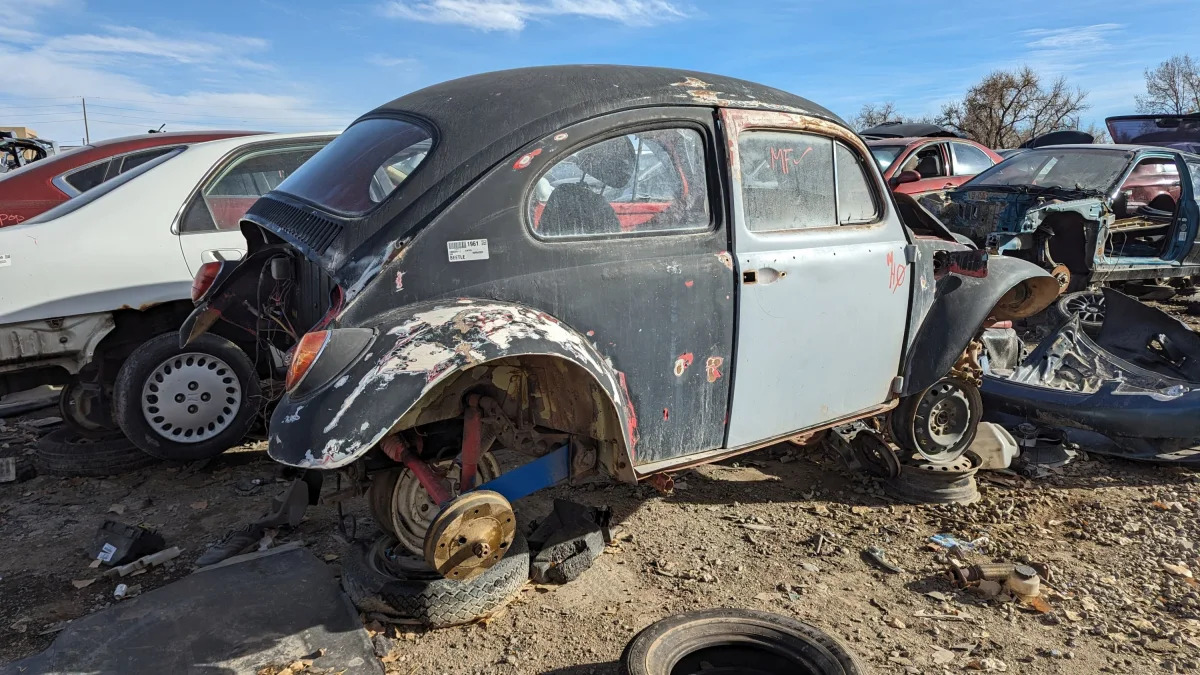 32 - 1961 Volkswagen Baja Bug in Colorado junkyard - photo by Murilee Martin