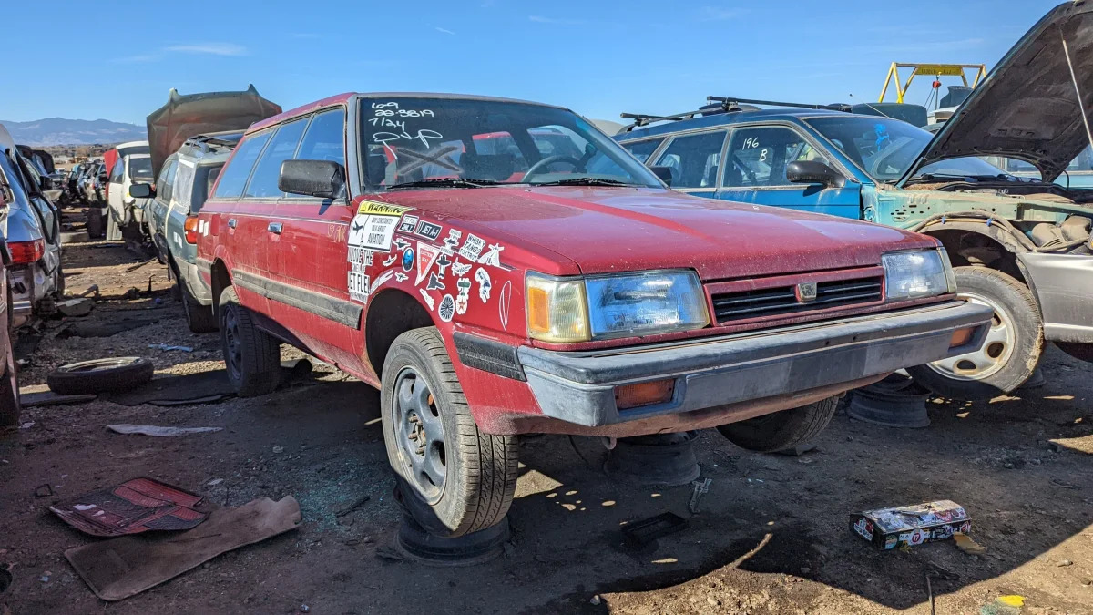 47 - 1991 Subaru Loyale Wagon in Colorado junkyard - photo by Murilee Martin