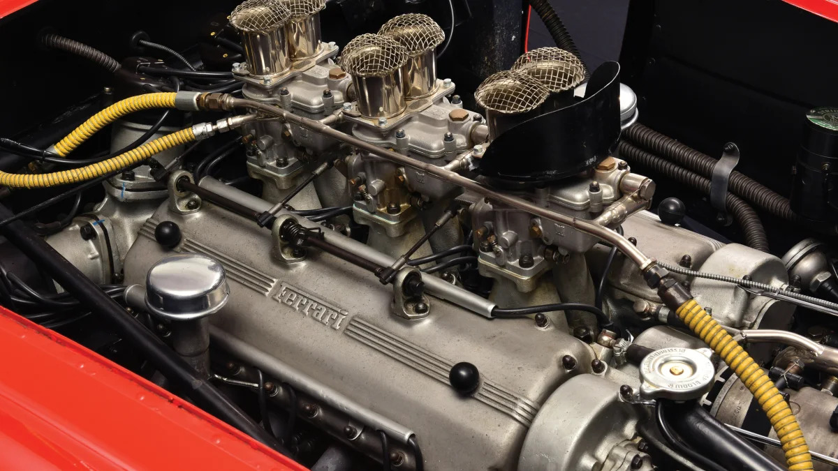 1956 Ferrari 290 MM Fangio engine bay