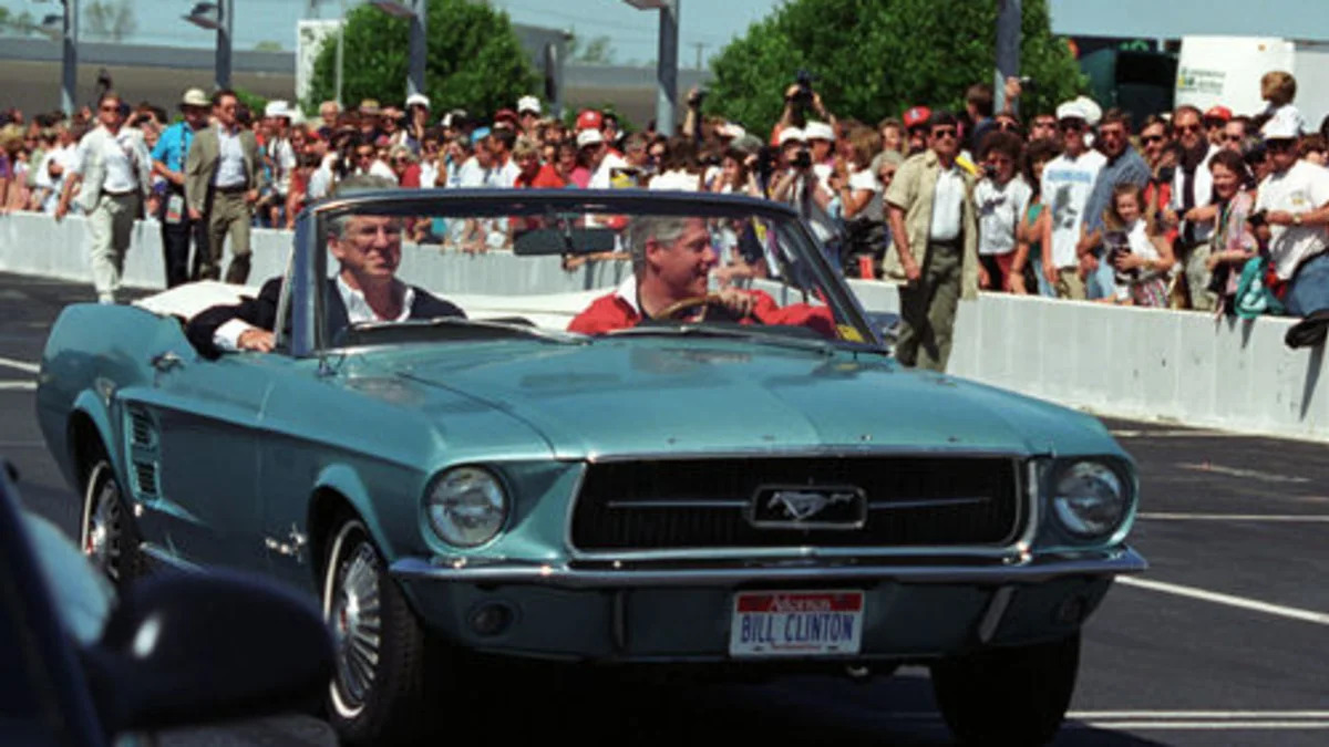 Bill Clinton's light blue 1967 Ford Mustang