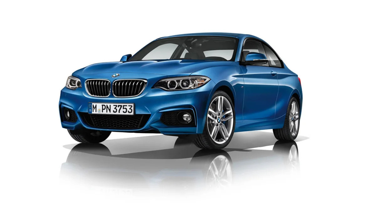 BMW 2 Series coupe in blue