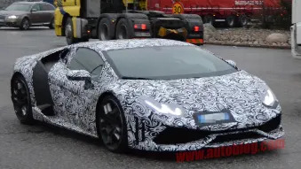 Lamborghini Cabrera camouflaged spy shots
