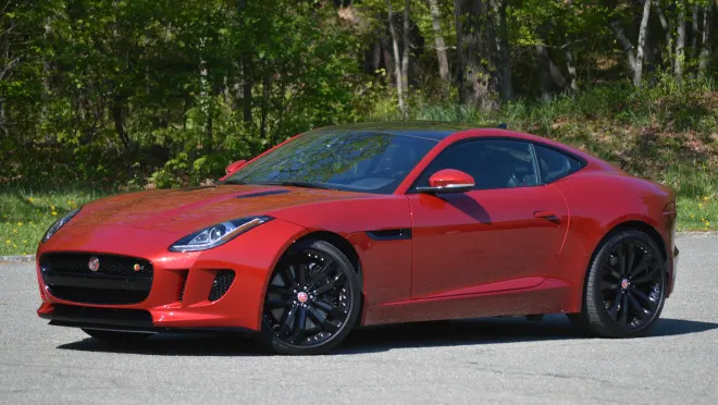 jaguar f type coupe r red