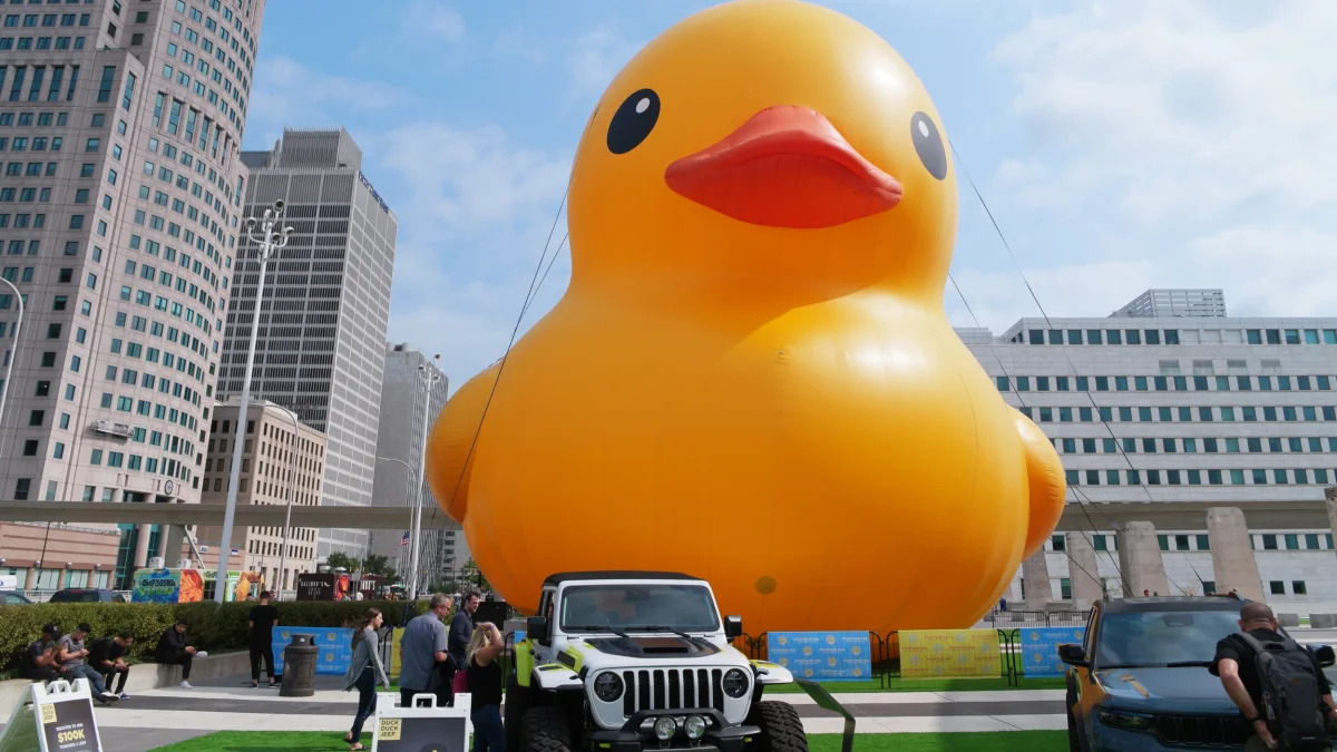 World's Largest Duck at the Detroit Auto Show