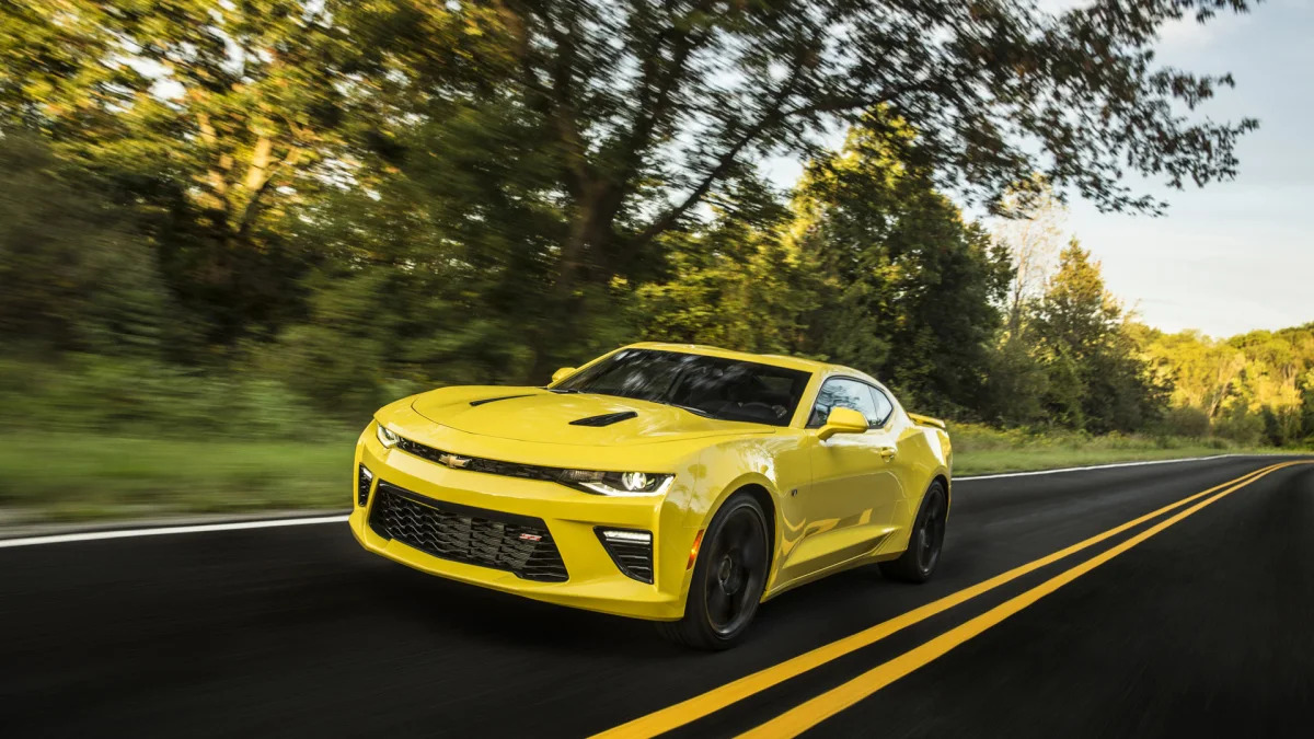 Chevy Camaro coupe in yellow